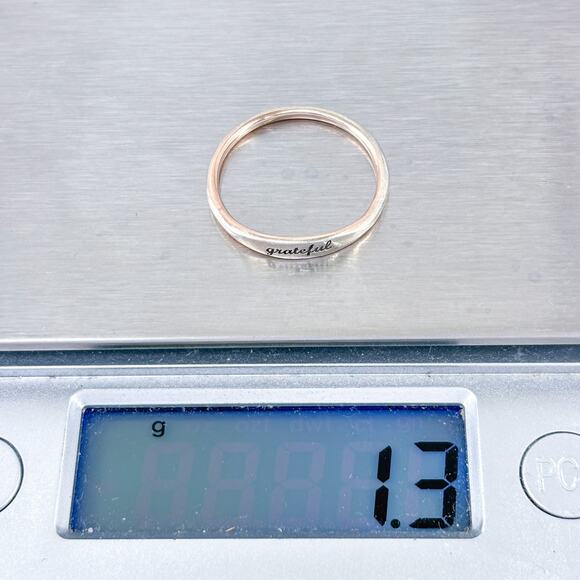 Vintage Worn Gold Plated Sterling Silver 925 Grateful Ring Size 7 - Picture 10 of 10